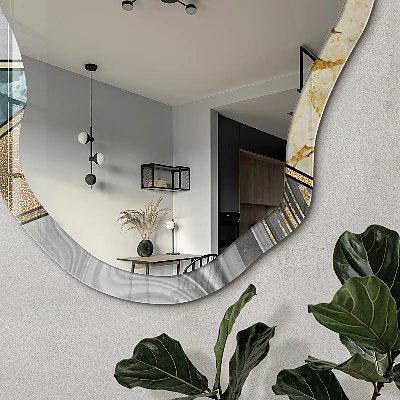 Irregular printed mirror Geometric mosaic