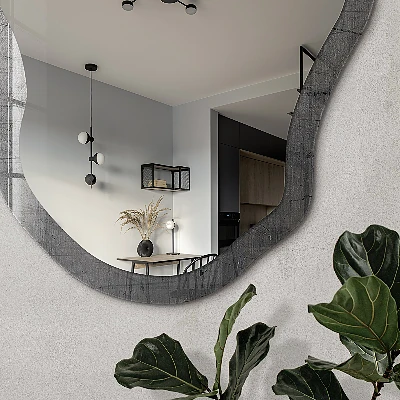 Irregular printed mirror Metallic texture