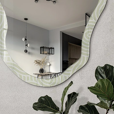 Irregular printed mirror Creamy spirals