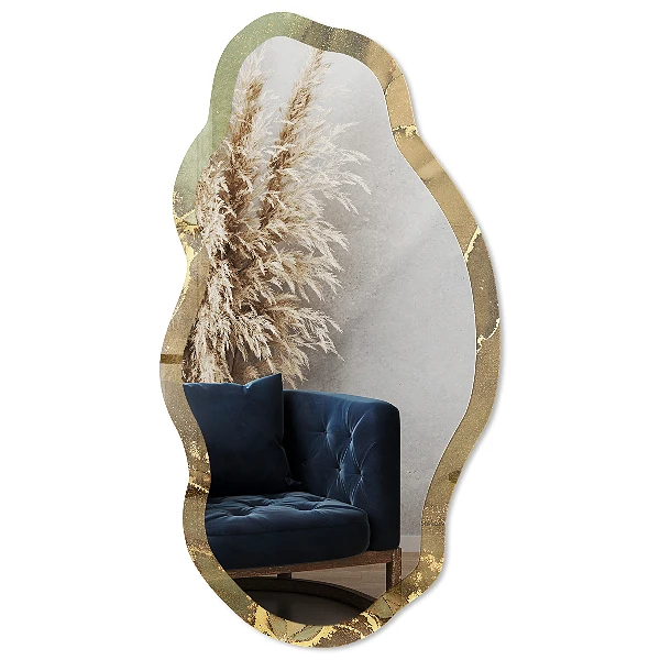 Irregular printed mirror Marble abstraction