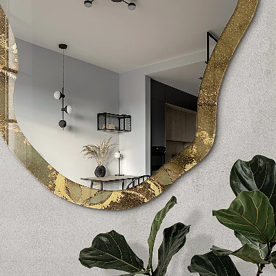 Irregular printed mirror Marble abstraction