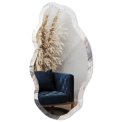 Irregular printed mirror Elegant abstraction