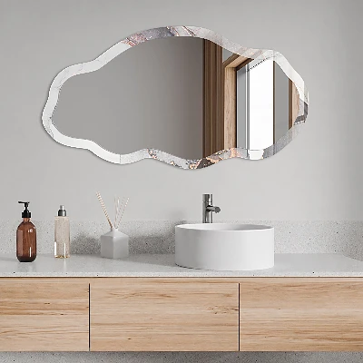 Irregular printed mirror Elegant abstraction