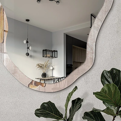 Irregular printed mirror Plant leaves