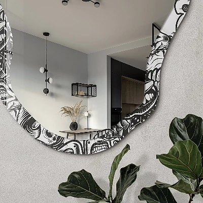 Irregular printed mirror Strong faces
