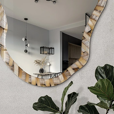 Irregular printed mirror Nature Basket