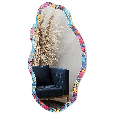 Irregular printed mirror Colorful abstraction