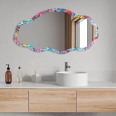 Irregular printed mirror Colorful abstraction
