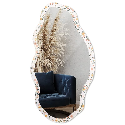 Irregular printed mirror Floral pattern