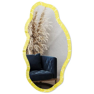 Irregular printed mirror Lemon slices