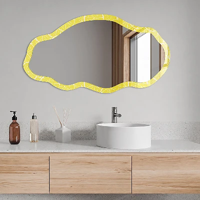 Irregular printed mirror Lemon slices