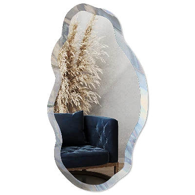 Irregular printed mirror Pastel abstraction