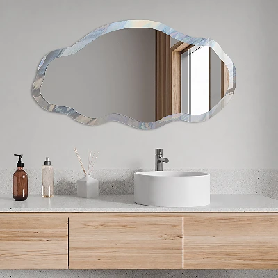 Irregular printed mirror Pastel abstraction