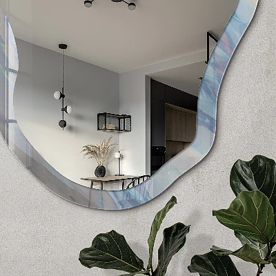 Irregular printed mirror Pastel abstraction