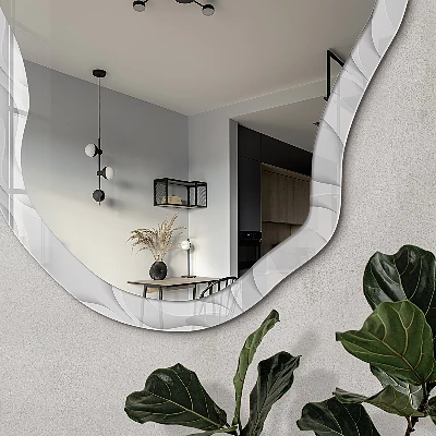 Irregular printed mirror Wavy patterns