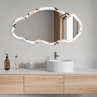 Irregular printed mirror Geometric elegance