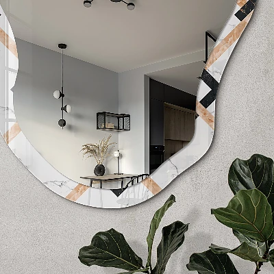 Irregular printed mirror Geometric elegance
