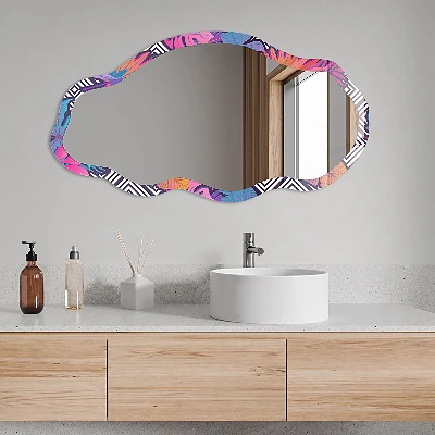 Irregular printed mirror Tropical pattern