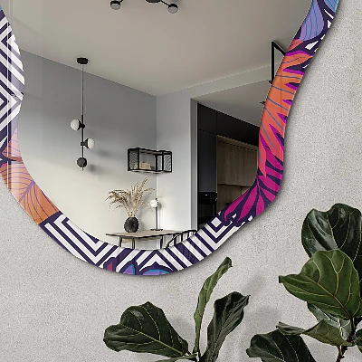 Irregular printed mirror Tropical pattern