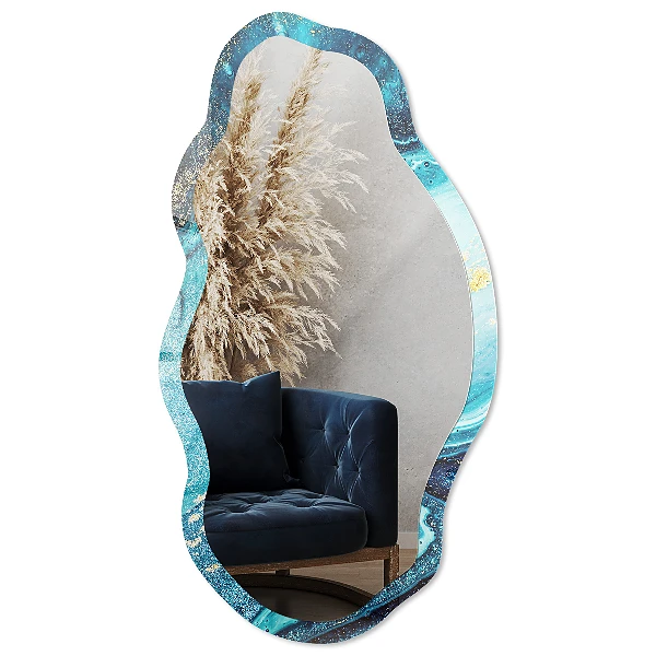 Irregular printed mirror Abstract wave