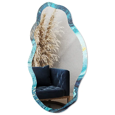 Irregular printed mirror Abstract wave
