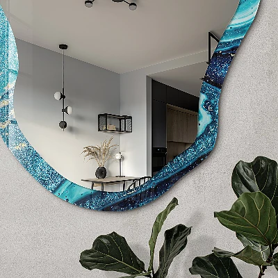 Irregular printed mirror Abstract wave