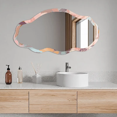 Irregular printed mirror Floral elegance