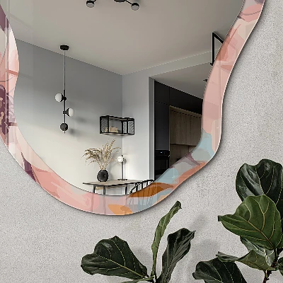 Irregular printed mirror Floral elegance