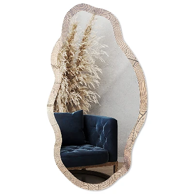 Irregular printed mirror Wood grain