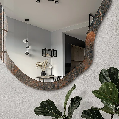 Irregular printed mirror Earthy texture