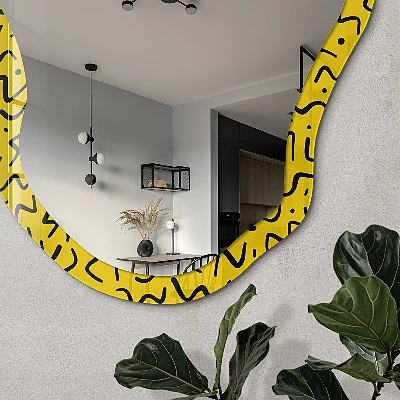 Irregular printed mirror Creative energy