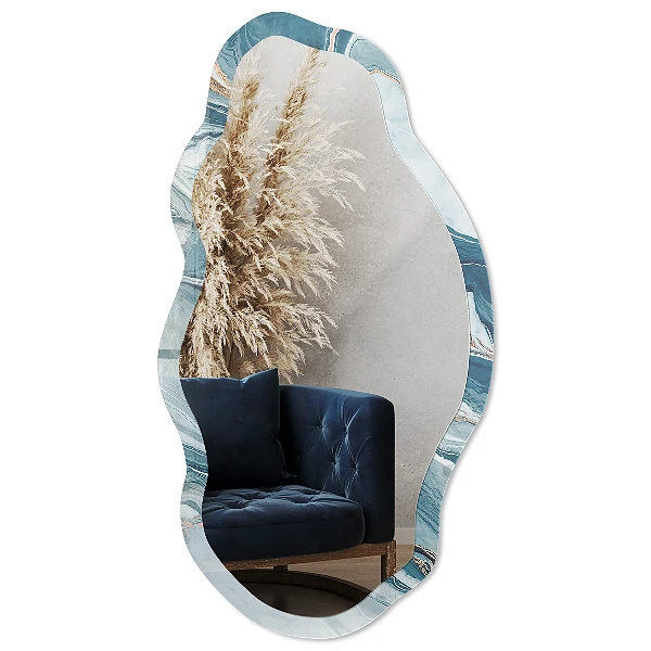Irregular printed mirror Marble waves