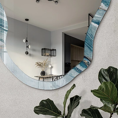 Irregular printed mirror Marble waves