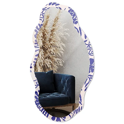 Irregular printed mirror Tropical botany