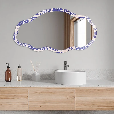 Irregular printed mirror Tropical botany