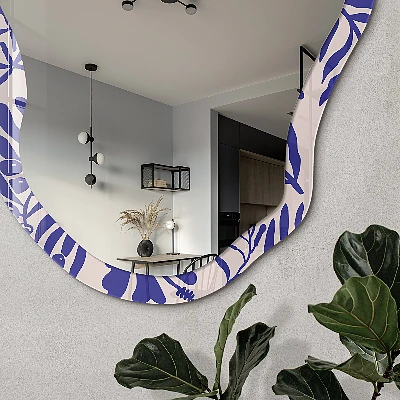 Irregular printed mirror Tropical botany