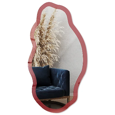 Irregular printed mirror Burgundy color