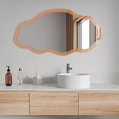 Irregular printed mirror Dull orange