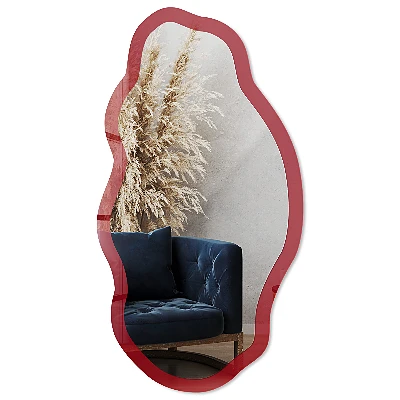 Irregular printed mirror Light burgundy