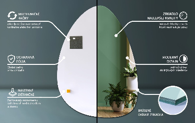 Irregular shaped mirror Frameless wall-mounted