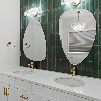 Irregular shaped mirror Frameless wall-mounted