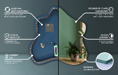 Mirror with LED backlit splash feature