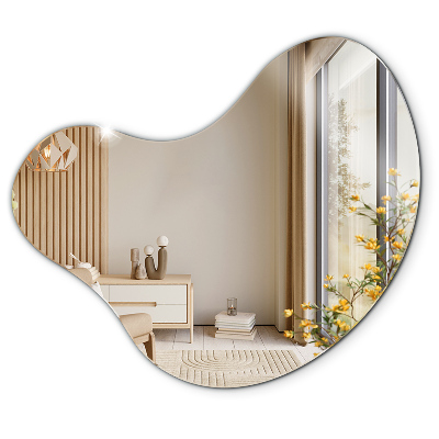 Organic mirror decorative without frame for wall