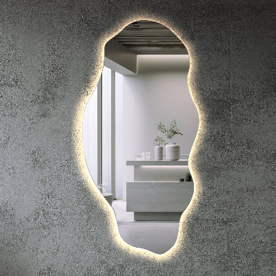 Irregular led mirror decorative shape stains