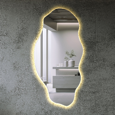 Irregular led mirror decorative shape stains