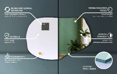 Unusual shaped mirror unique