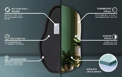 Organic mirror with led lights unique