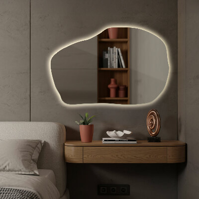 Organic mirror with led lights unique