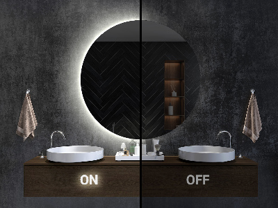 Tear shaped lighted mirror