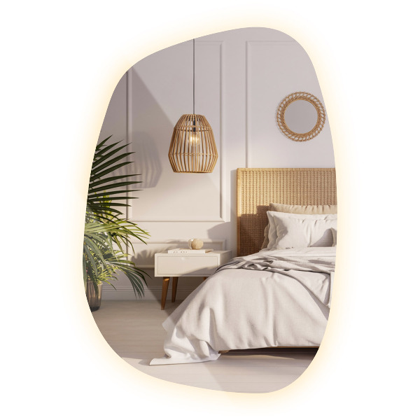 Exclusive LED mirror with delicate lines